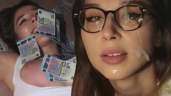 Petite student tries risky money-for-cum stunt in homemade video