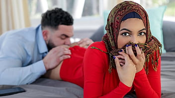 Stepbro helps his shy hijabi stepsister with pre-marital advice in a sensual video