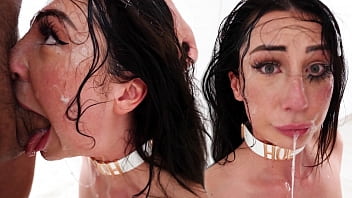 Wild face-fucking session: Girlfriend transforms into insatiable sexually abused woman